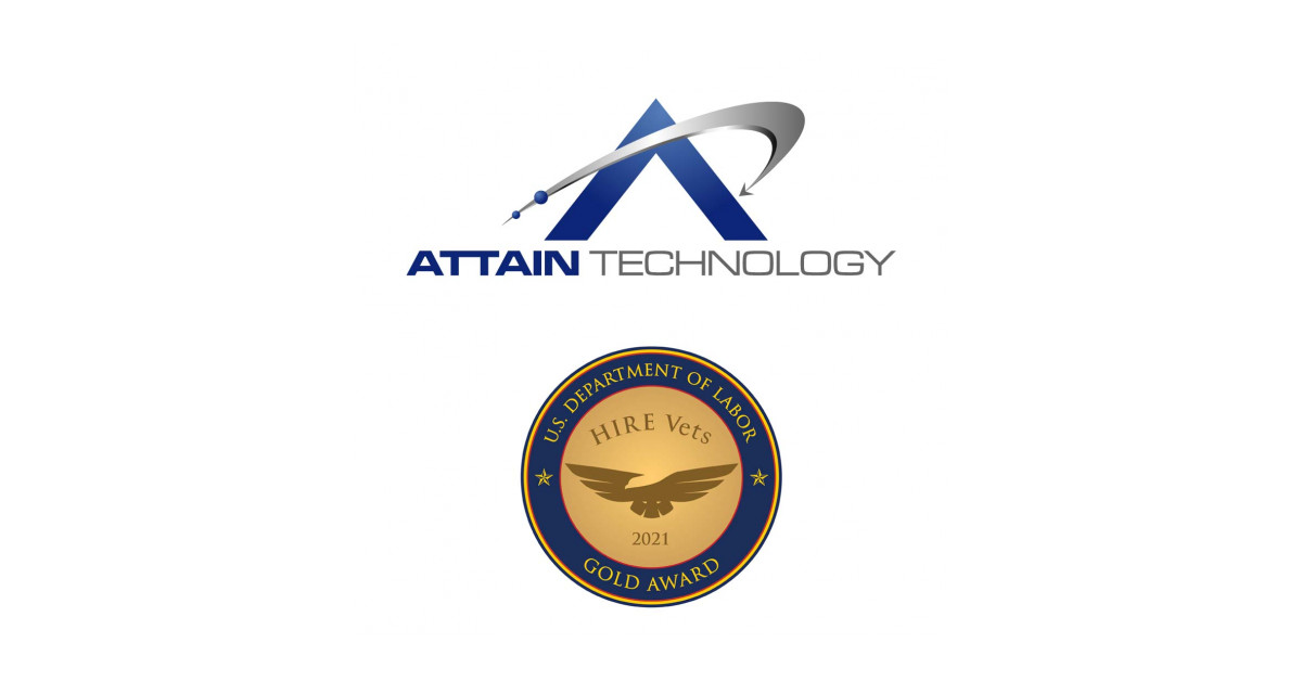 Attain Technology Receives The Gold Hire Vets Medallion Award