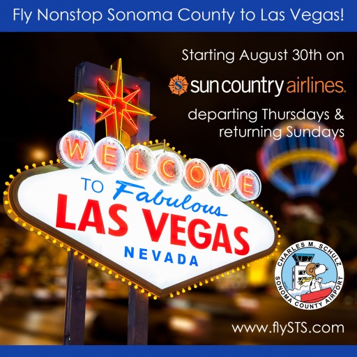 Fly Sonoma County to Las Vegas Starting August 30