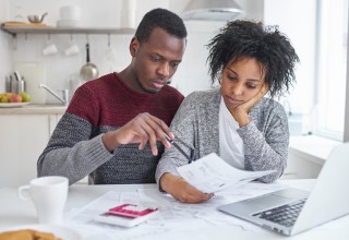 Couple Looking at Finances
