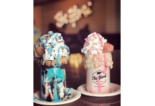 Cookie Monster and Pretty In Pink Shake