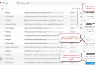View, Search, and Create New Salesforce Activities within Gmail