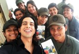 Eduardo Galán selfie at National Guards workshop on The Way to Happiness