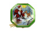 Santa Claus Feeding A Deer collectible Limoges box | LimogesCollector.com