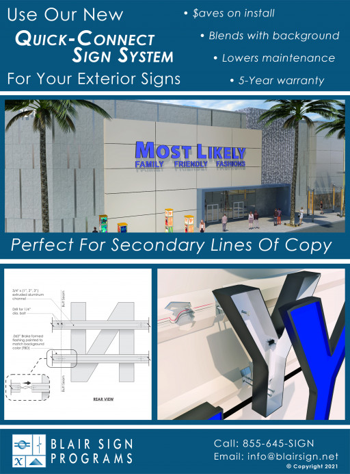 Blair Sign Programs Launches Quick-Connect Sign System