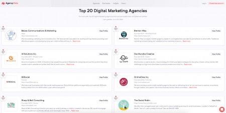 Top 20 Digital Marketing Agencies July 2021 - Agency Vista