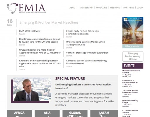 Emerging Market Investors Assocation (EMIA) : Investors Gain Exposure in Emerging and Frontier Markets