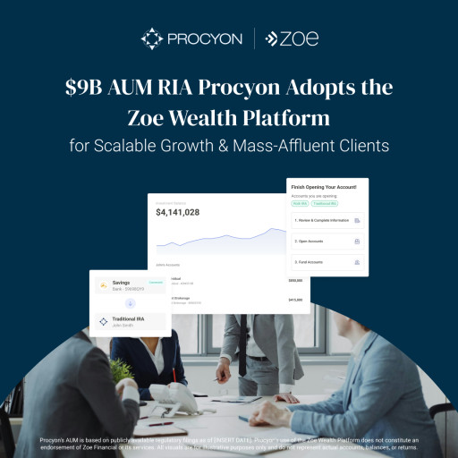 Procyon Adopts Zoe Financial's End-to-End Wealth Platform to Support Firm Growth and Mass-Affluent Clients