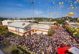 The growth of the Church of Scientology continued its driving movement forward with the grand opening of Scientology Media Productions — a 21st Century studio unparalleled in its power and capability. The ribbon-cutting touched off joyous celebration amongst the thousands pre