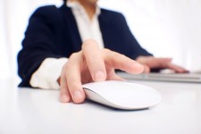 Office Worker Using Computer Mouse