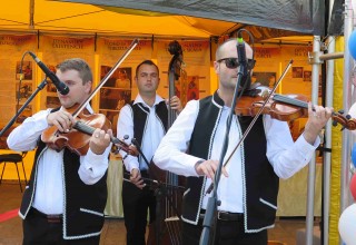 Slovakian musicians performed at the opening of the tent.
