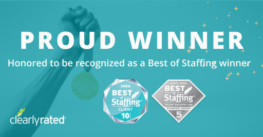 Sparks Group Wins ClearlyRated’s 2024 Best of Staffing Diamond Awards for Client & Talent Satisfaction