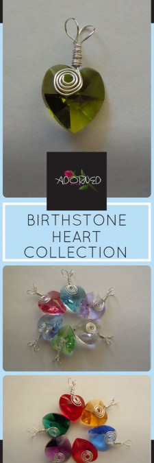 New!  Birthstone Heart Collection