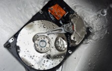 Water damage on hard drive