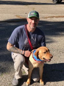 Jason Davis with Service Dog Bravo
