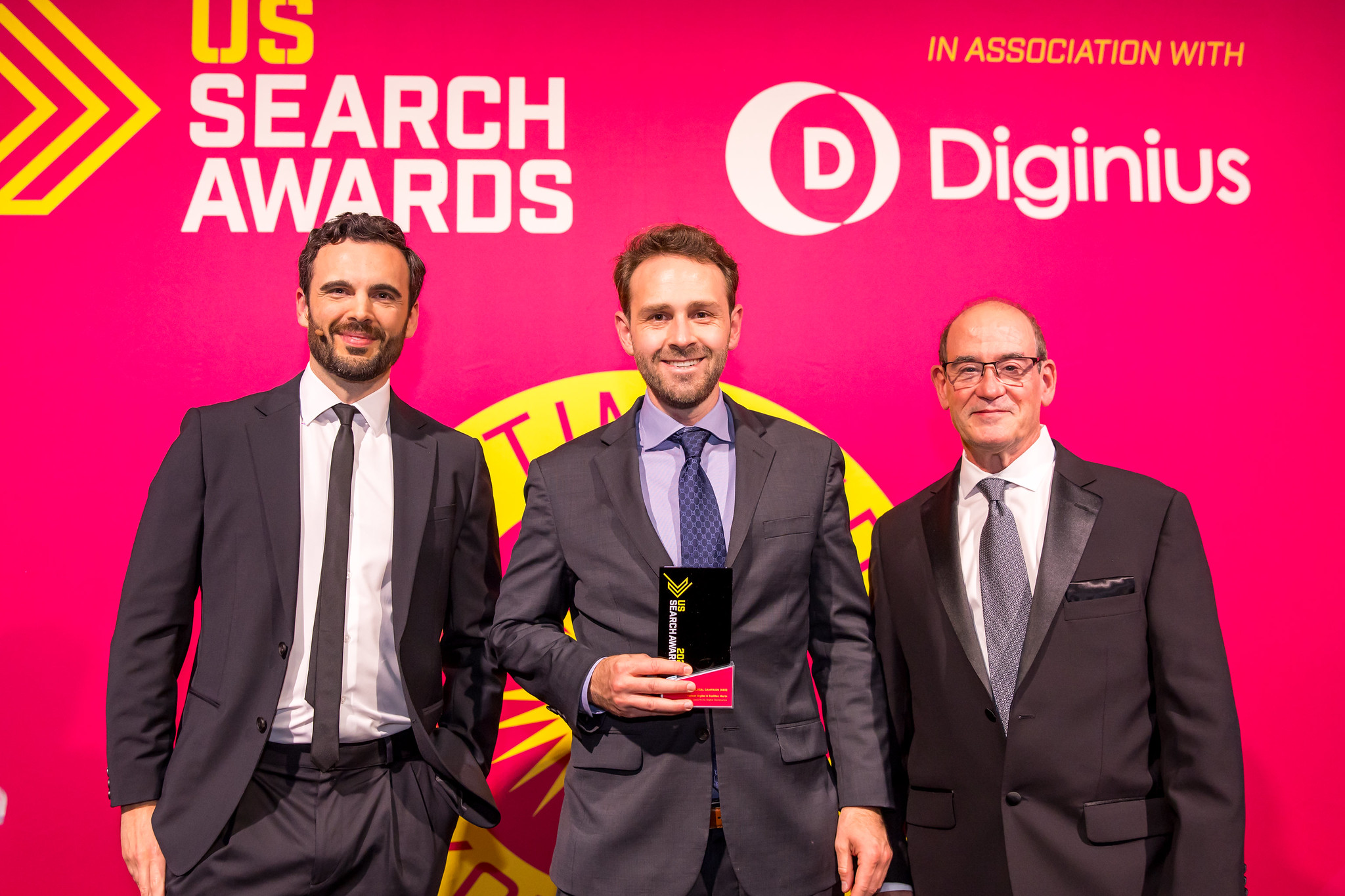 Parker Evensen, CEO and Founder, Accepting Best Large SEO Agency Award.