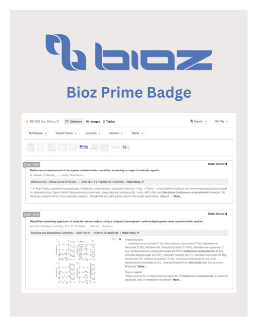 Steraloids Teams Up With Bioz to Deliver Advanced Research Tools and Insights Through AI-Powered Badges