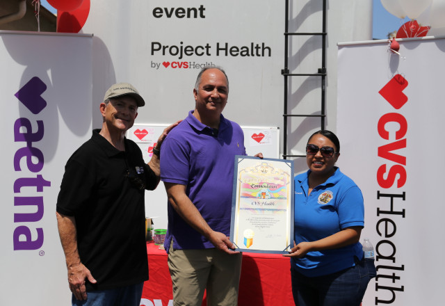 Certificate Presentation to Los Angeles Mission & CVS Health