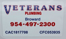 Veterans Plumbing Fort Lauderdale - Call 954-497-2300.