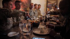 Soldiers Enjoying Meal at Four by Brother Luck