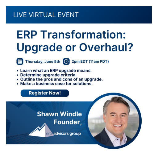 ERP Advisors Group Hosts a Free Webinar on the Different Pathways for Software Transformation