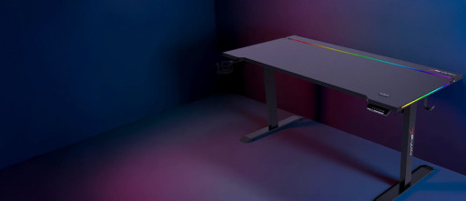 From Sit to Stand, From Work to Play - The E-WIN Bravon RGB Desk Does It All