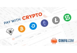 Pay with BCD, BTC, DASH, ETH, LTC, and XZC at Cinfu Hosting Solutions