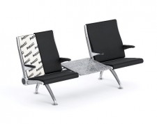 Arconas Flyaway airport seating embedded with Amulet®Ballistic Barrier 