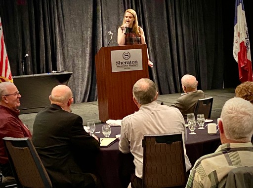 On January 15, 2020, Comedian Muffy Was the After-Dinner Keynote Speaker as Part of the 2020 ISAC University Conference for the Iowa State Association of Counties in West Des Moines, Iowa
