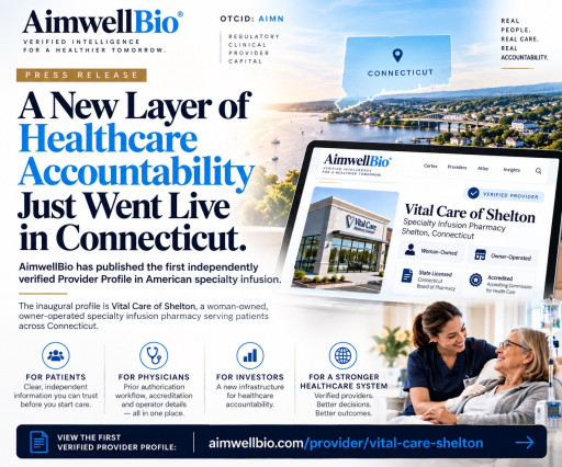 The People Verifying Your Healthcare Should Not Be the People Selling It. AimwellBio Launches Provider Verification Registry in Connecticut.
