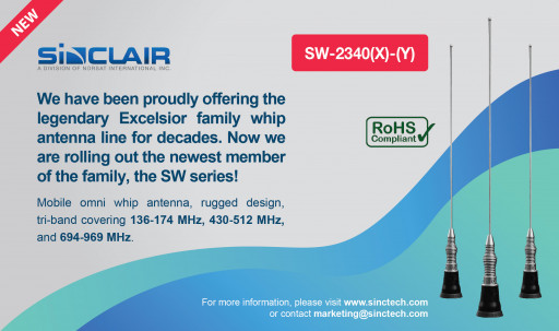 Sinclair Technologies Announces the Launch of Its SW Series Antenna
