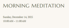Willowdale Holistic Center: Morning Meditation