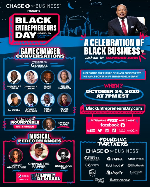 Black Entrepreneurs Day Presented by Chase for Business Announces New Partnership With Robinhood & Addition of 'Robinhood Roundtable With Dwyane Wade'