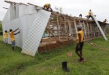 Thousands of buildings were destroyed by the cyclone, so construction was one of the services the Scientology Volunteer Ministers provided in every village they visited.
