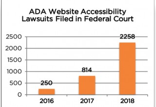 Chart of ADA Website Accessibility Lawsuits Filed in Federal Court 2016 thru 2018