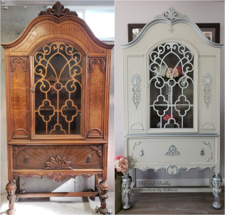 Chalk Painted Curio Cabinet