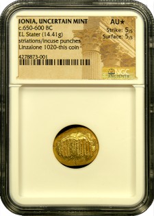 Ionian Striated Stater in its holder