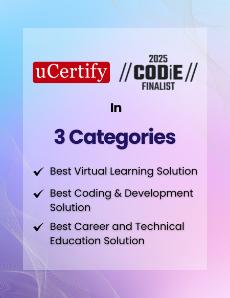 uCertify SIIA CODiE Award Finalist in 3 Categories