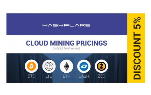 HashFlare Offers Cheaper Bitcoin and Scrypt Cloud Mining With 5 Percent Discount