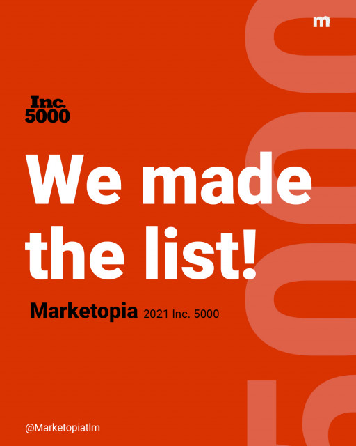 Marketopia Named to Inc. 5000 List for 4th Straight Year