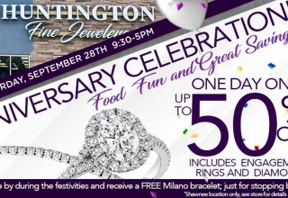 Huntington Fine Jewelers Celebrates First-Year Anniversary of Shawnee Store with 50% Off the Entire Store