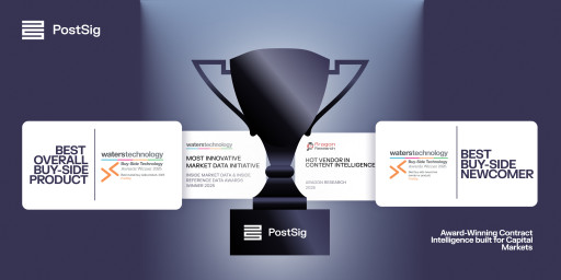 PostSig Wins Best Overall Buy-Side Product at the 2025 WatersTechnology Awards - the First Newcomer Ever to Earn the Top Honor