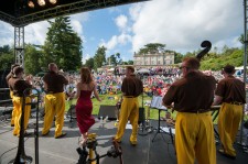 The Jive Aces at the annual Summertime Swing charity concert at Saint Hill in East Grinstead, UK.