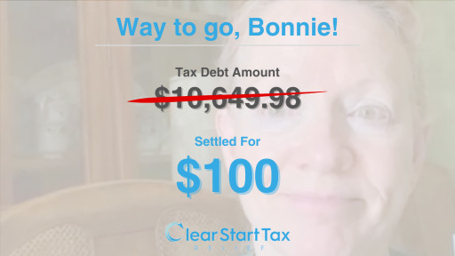 Clear Start Tax Leverages a Powerful IRS Tax Relief Solution to Cut $10,000 in Debt to Just $100