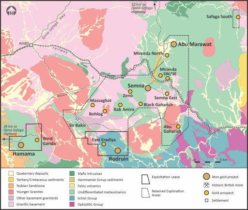 Aton Reports New Surface Sampling Results From the Retained Exploration Areas at Abu Marawat, Including 183 g/t Au From Bohlog, 125 g/t Au From Semna, and 67.4 g/t Au From Kab Amira