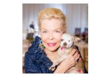 Lois Pope with Harley during an American Humane Association luncheon in March 2016, Palm Beach, Florida.