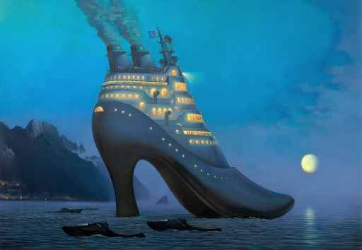 Vladimir Kush Unveiled His New Painting 'Cruise of Cinderella'