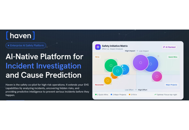 Image of Haven Safety AI platform showing safety initiatives strategy generated by Haven AI