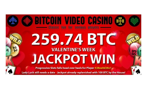Bitcoin Video Casino Player Wins Huge 259.74 BTC Jackpot!