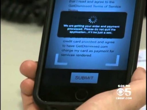 The GetDismissed Mobile App Is Put To The Test on KPIX CBS 5 San Francisco July 21, 2015