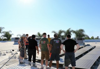 SDCC students checking out the Sullivan Solar Power system 